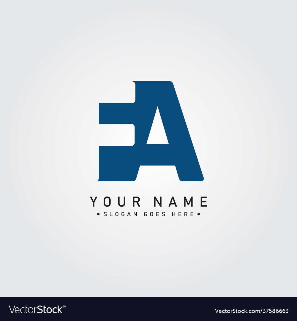 Fa initial letter logo - minimal Royalty Free Vector Image