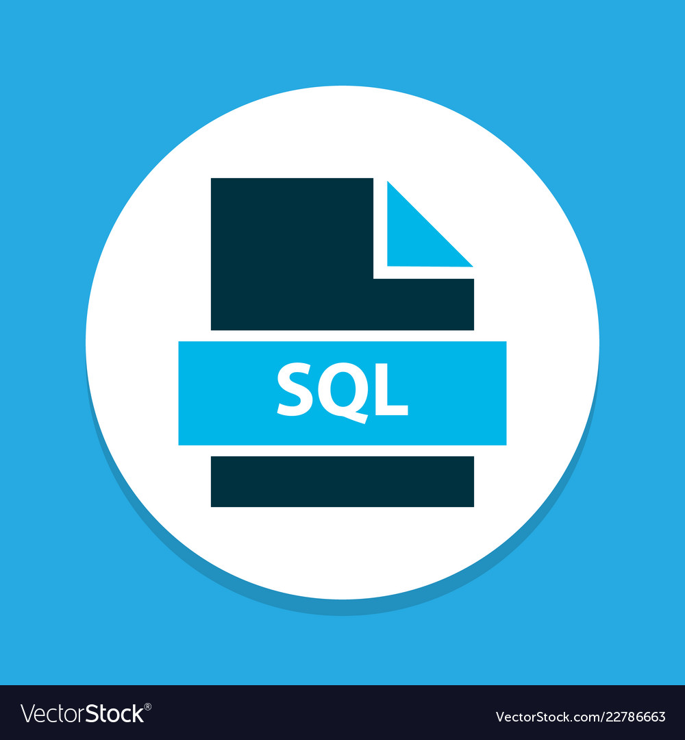 File sql icon colored symbol premium quality Vector Image