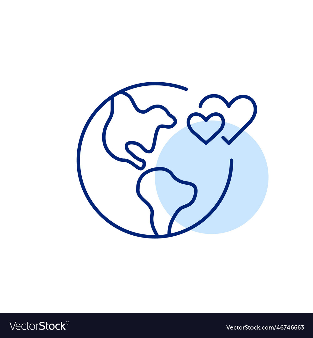 Finding love on global scale users from different Vector Image Finding love on global scale users from different