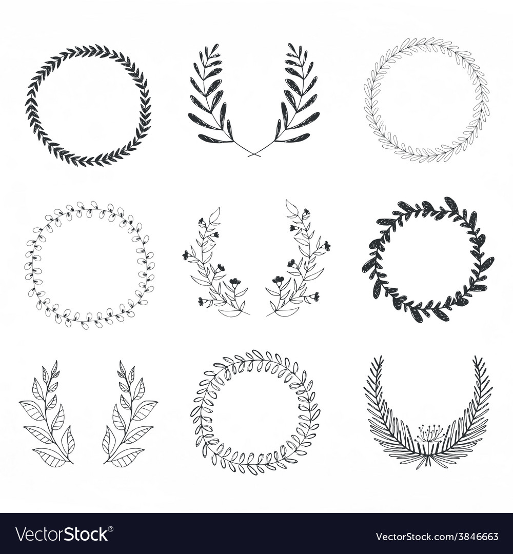 Laurels And Wreaths Collection Royalty Free Vector Image