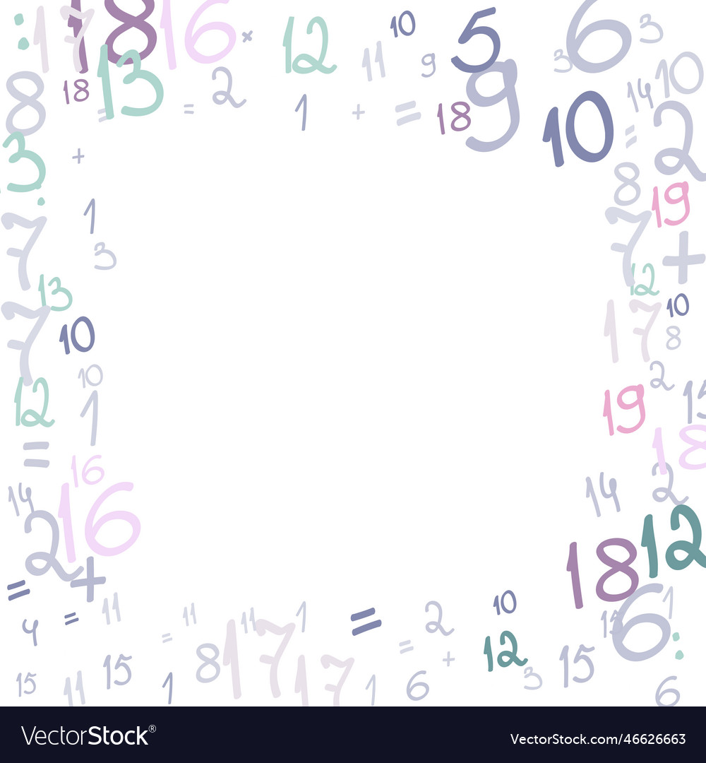 Mathematical background of different numbers vector image Mathematical background of different numbers