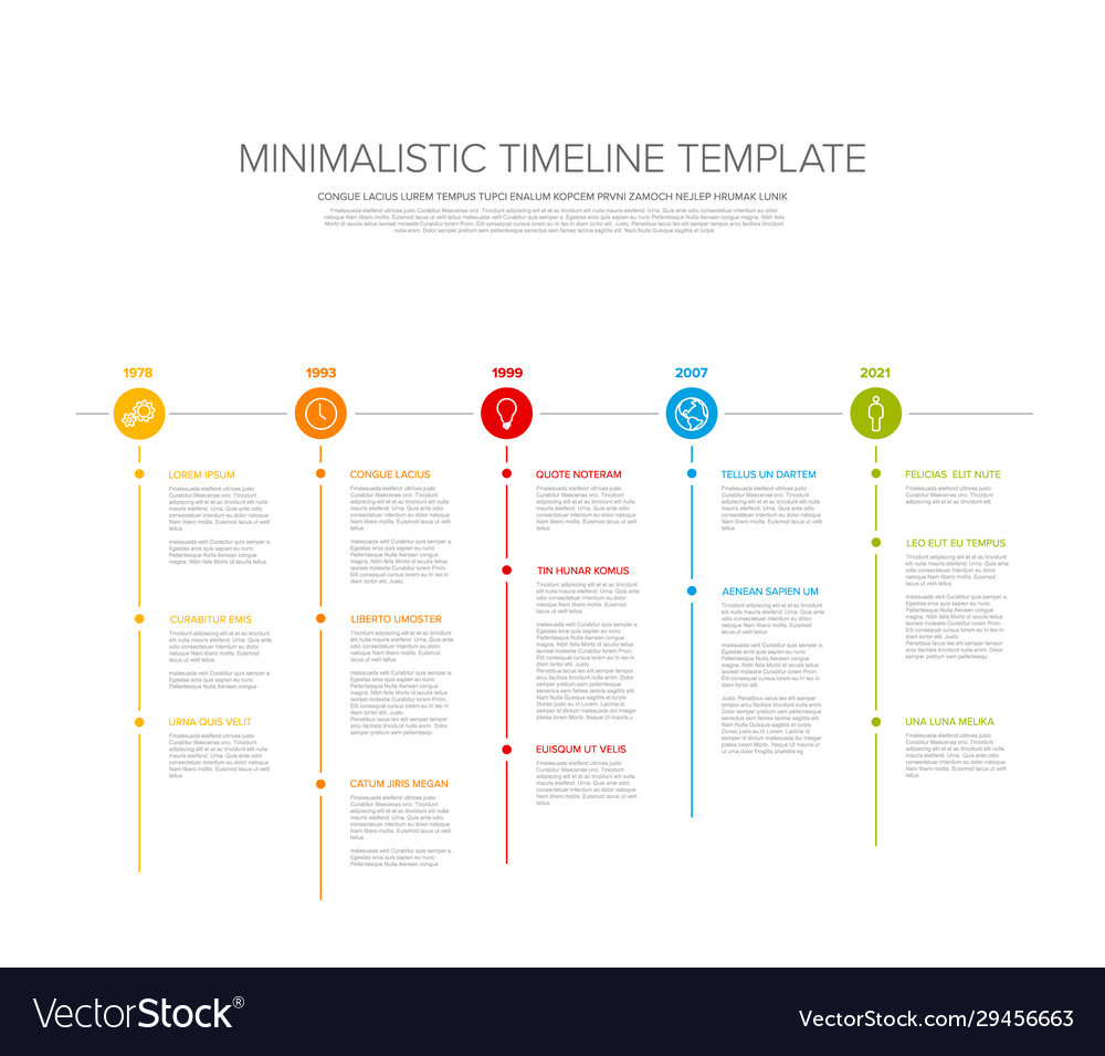Minimalist Timeline with Circular Icons