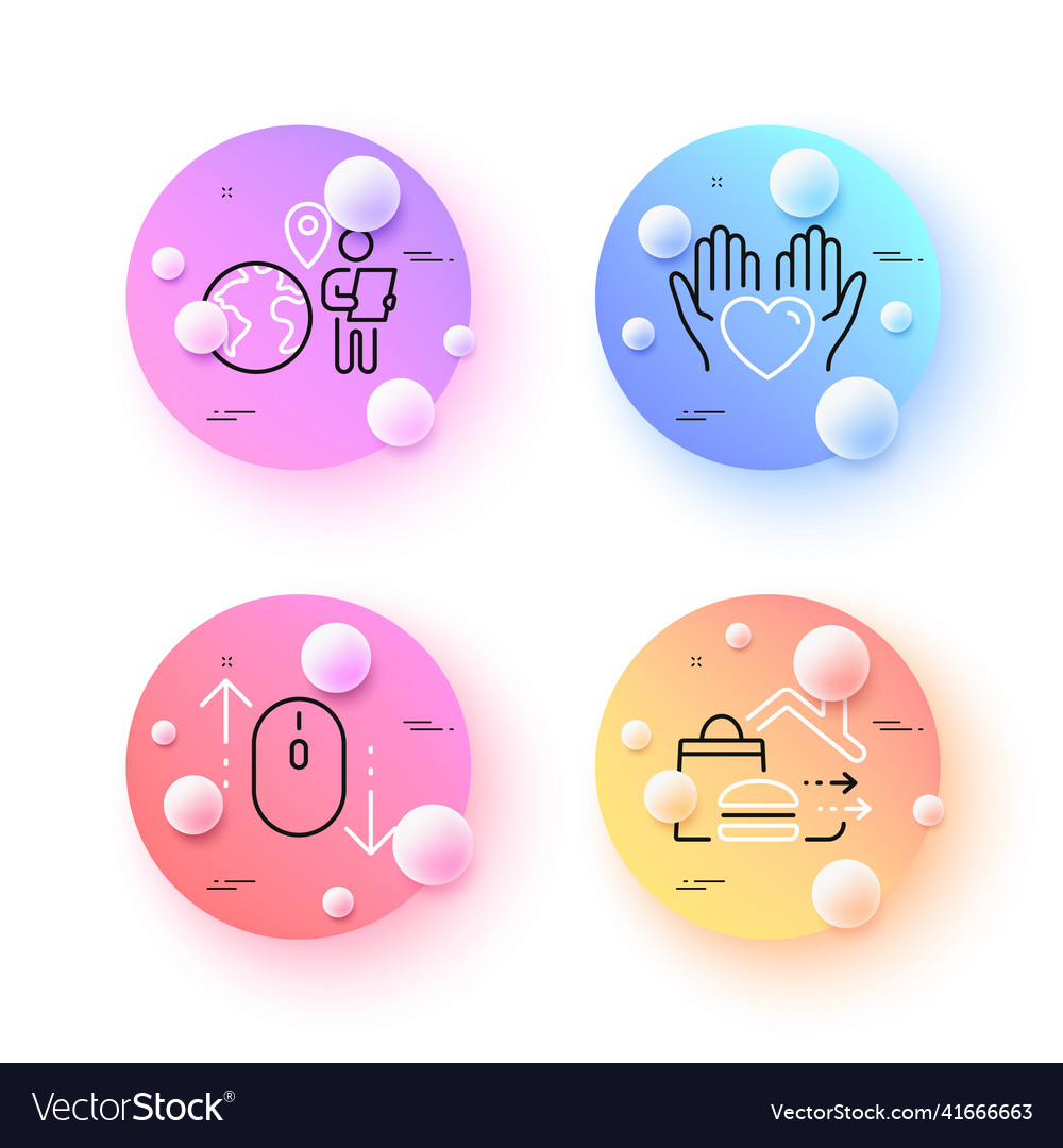 Outsource work scroll down and food delivery vector image Outsource work scroll down and food delivery