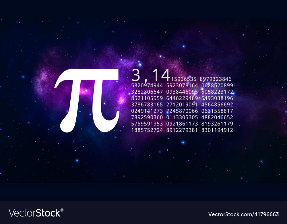 Pi day science space iinfinitely concept Vector Image