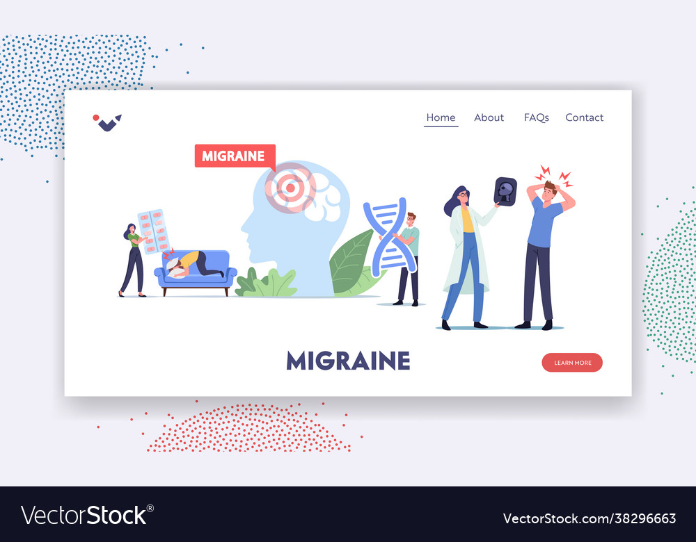 Stress Kopfschmerzen Migraine Landing Page Template