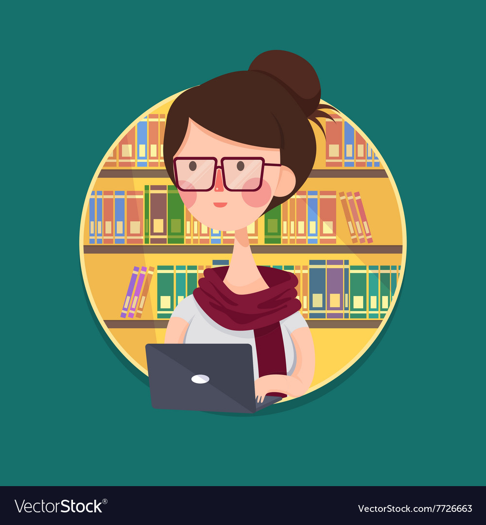 Student Studying in Library