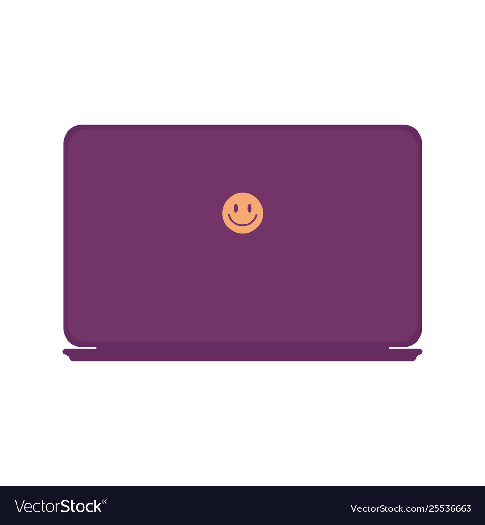 Violet notebook with a smile face