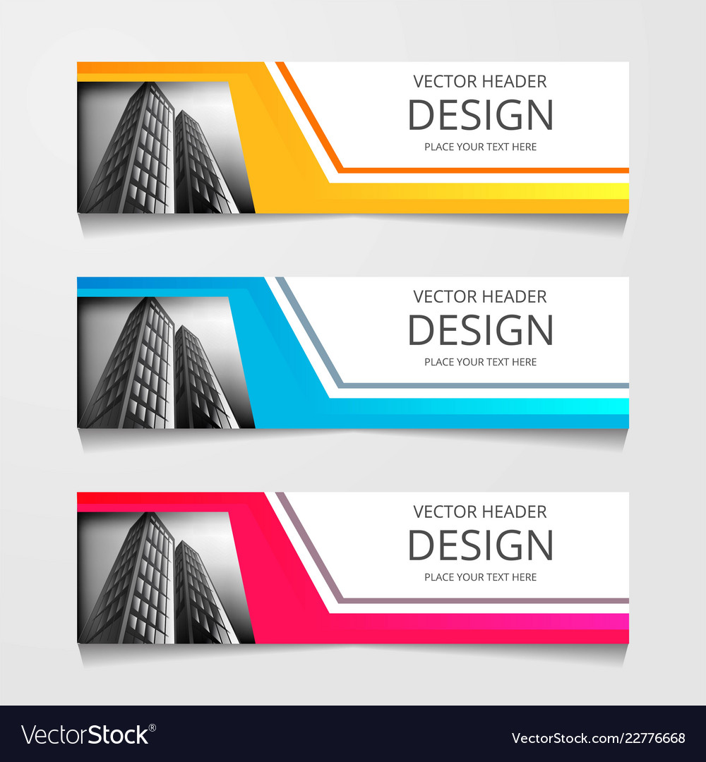 Abstract web banner design background or header Vector Image Abstract web banner design background or header