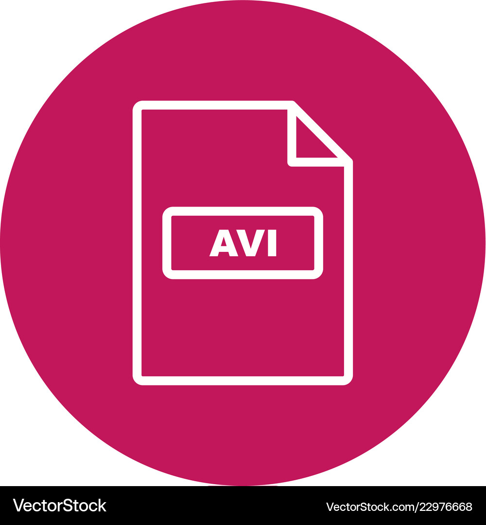 Avi icon Royalty Free Vector Image - VectorStock