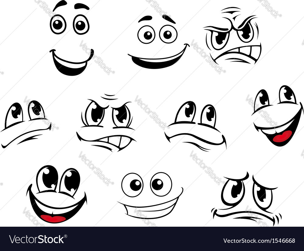 Cartoon Faces, Vectors