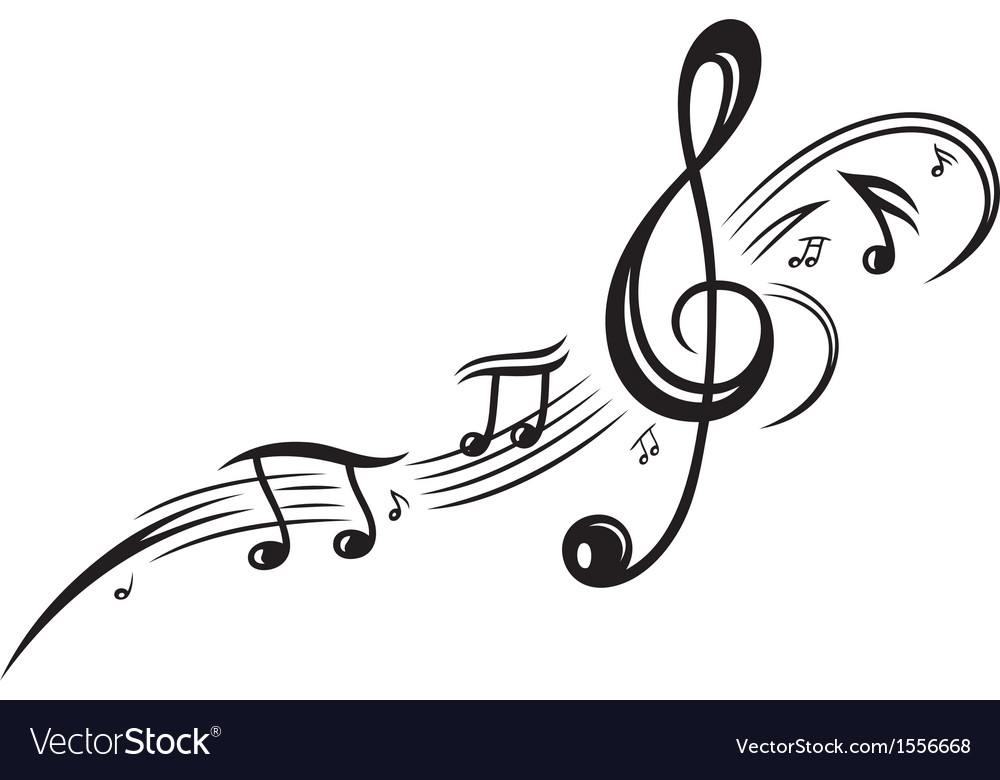 Clef Music Notes Royalty Free Vector Image Vectorstock