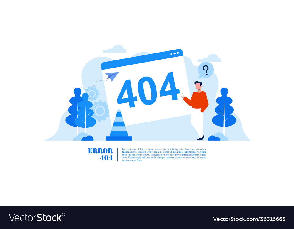 Concept 404 error page not found