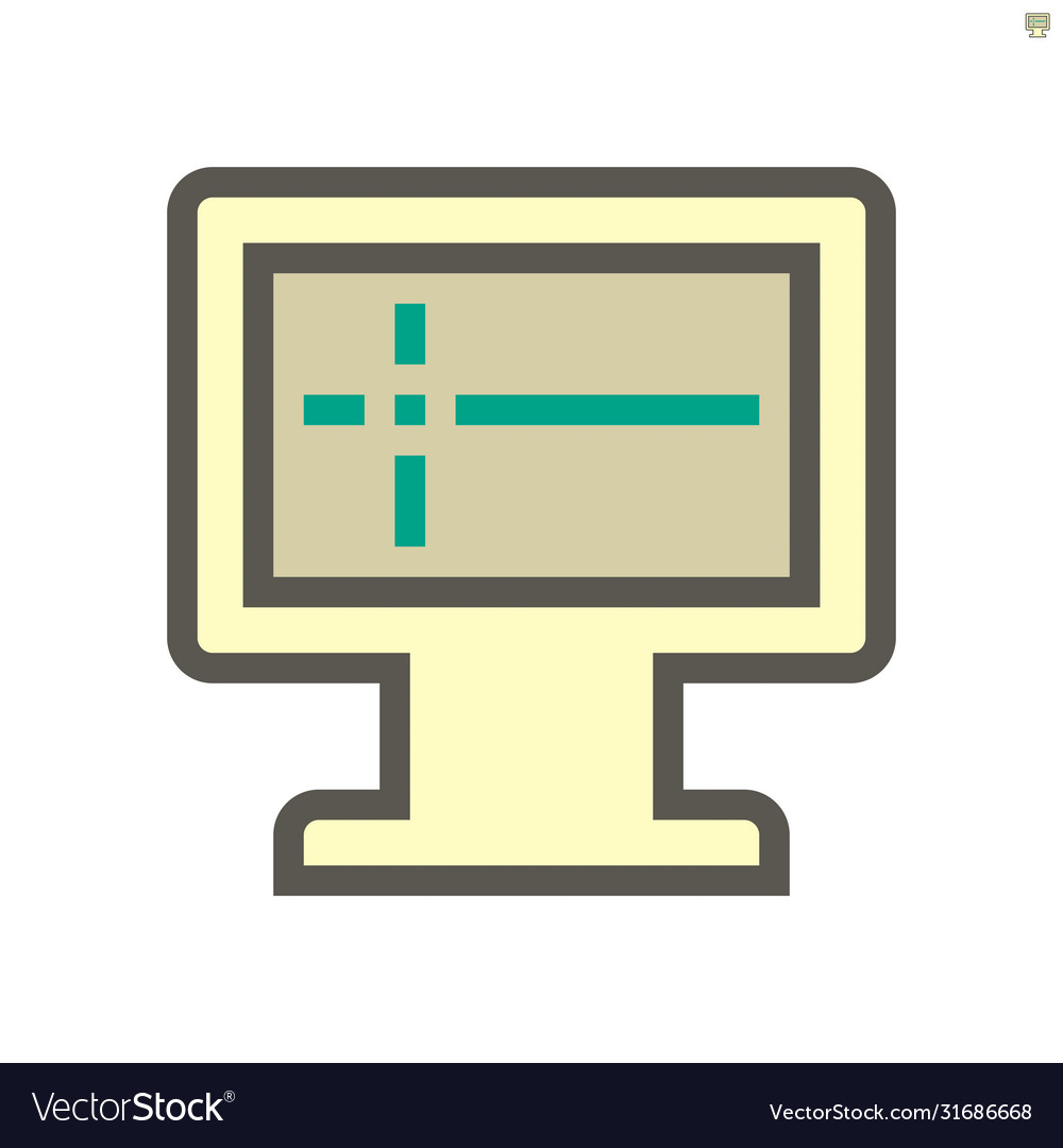 Engineering design and computer icon vector image Engineering design and computer icon