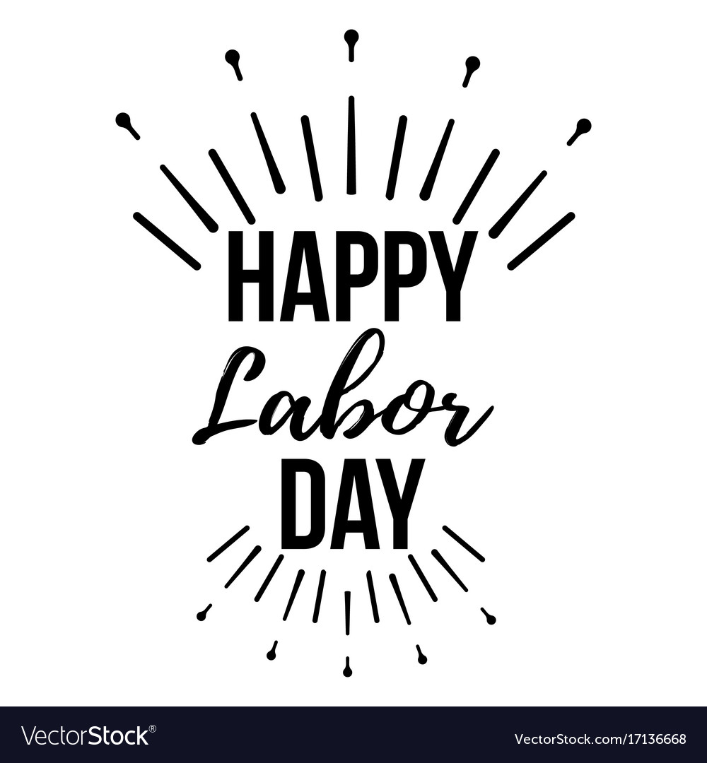 Happy labor day banner and giftcard Royalty Free Vector