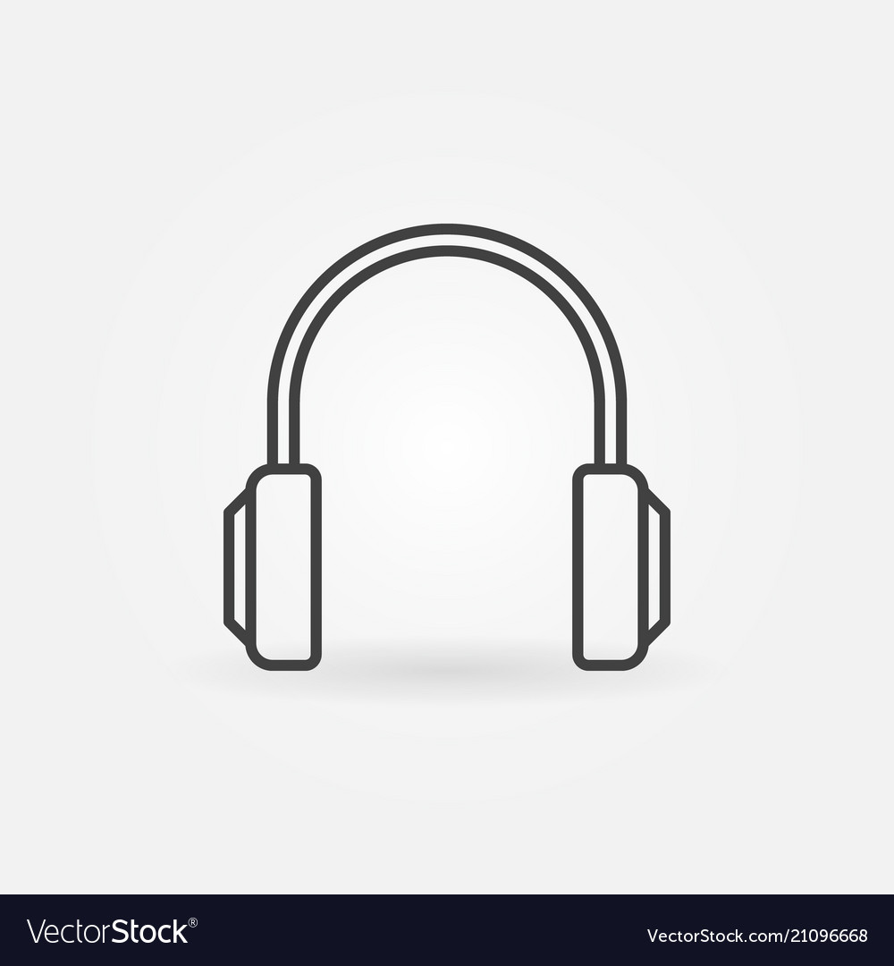 Headphones simple line icon headphone