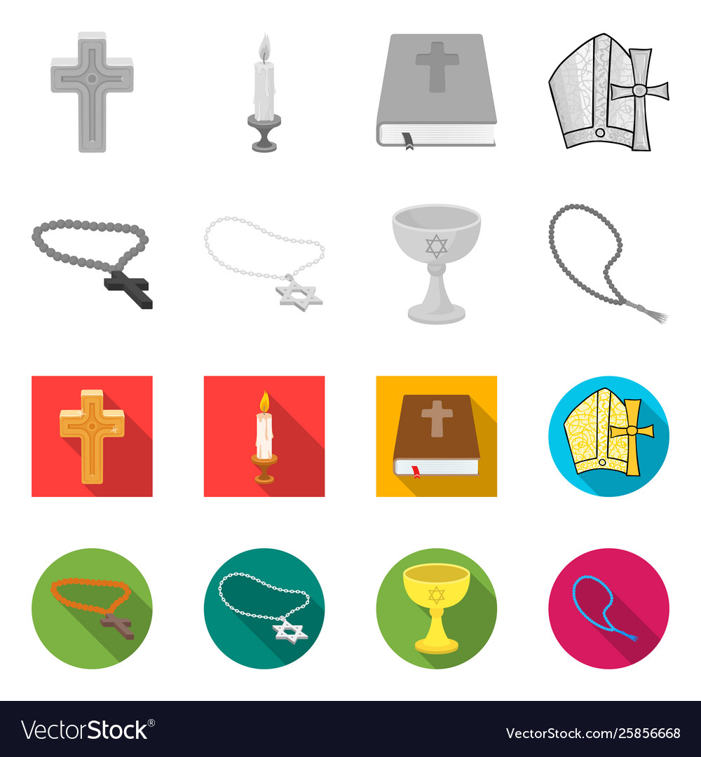 Isolated object muslim and items symbol set