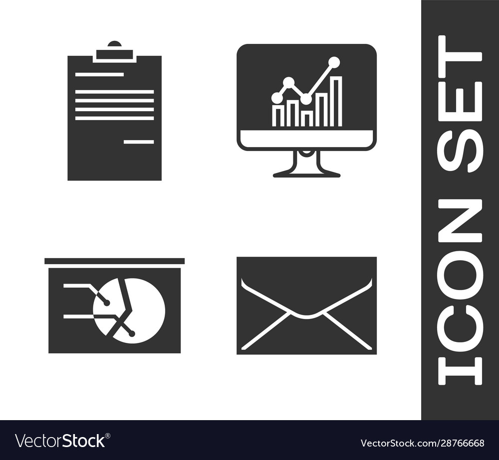 Belegkarte mit Diagrammdiagramm festlegen vector image Belegkarte mit Diagrammdiagramm festlegen