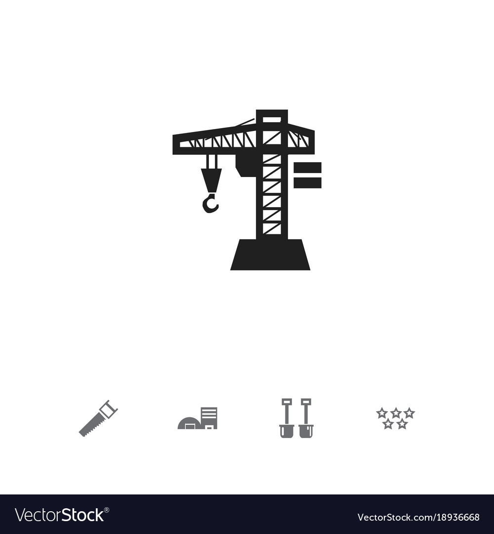 Set of 5 editable building icons includes symbols