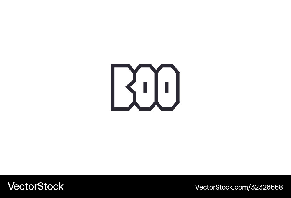 Simple and modern boo letter for creative logo Vector Image