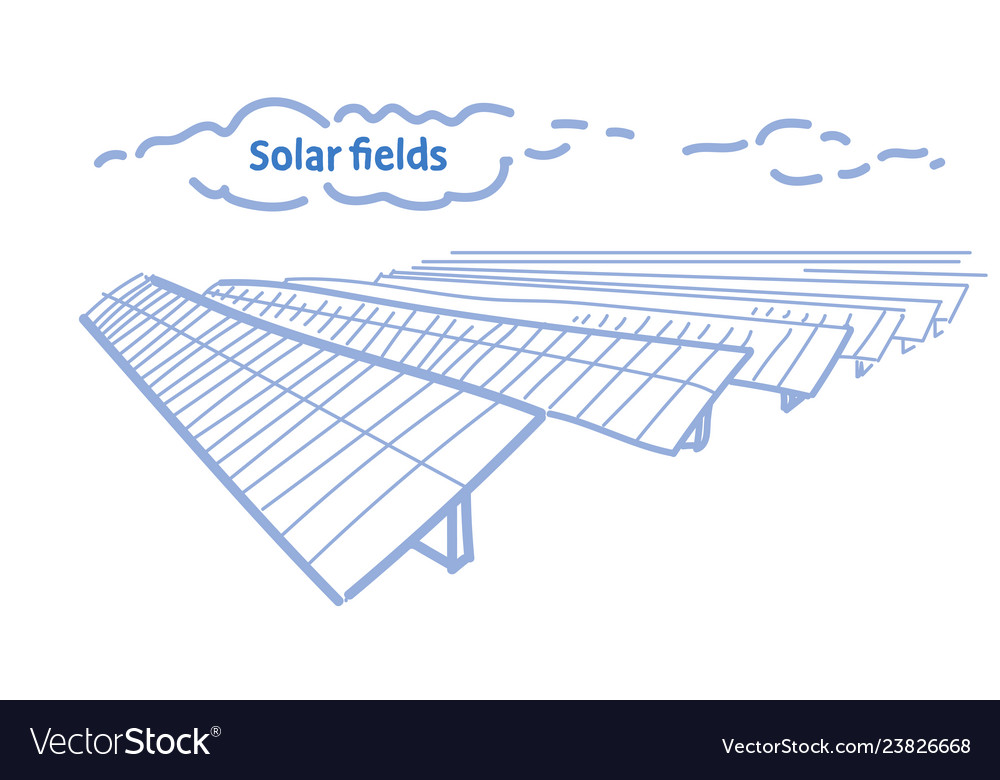 Solare Energiefelder Erneuerbare Station