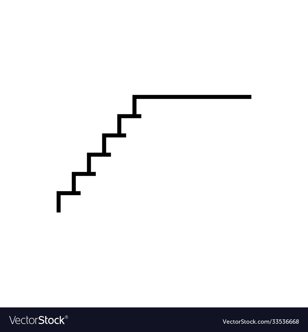 Staircase symbol on white background