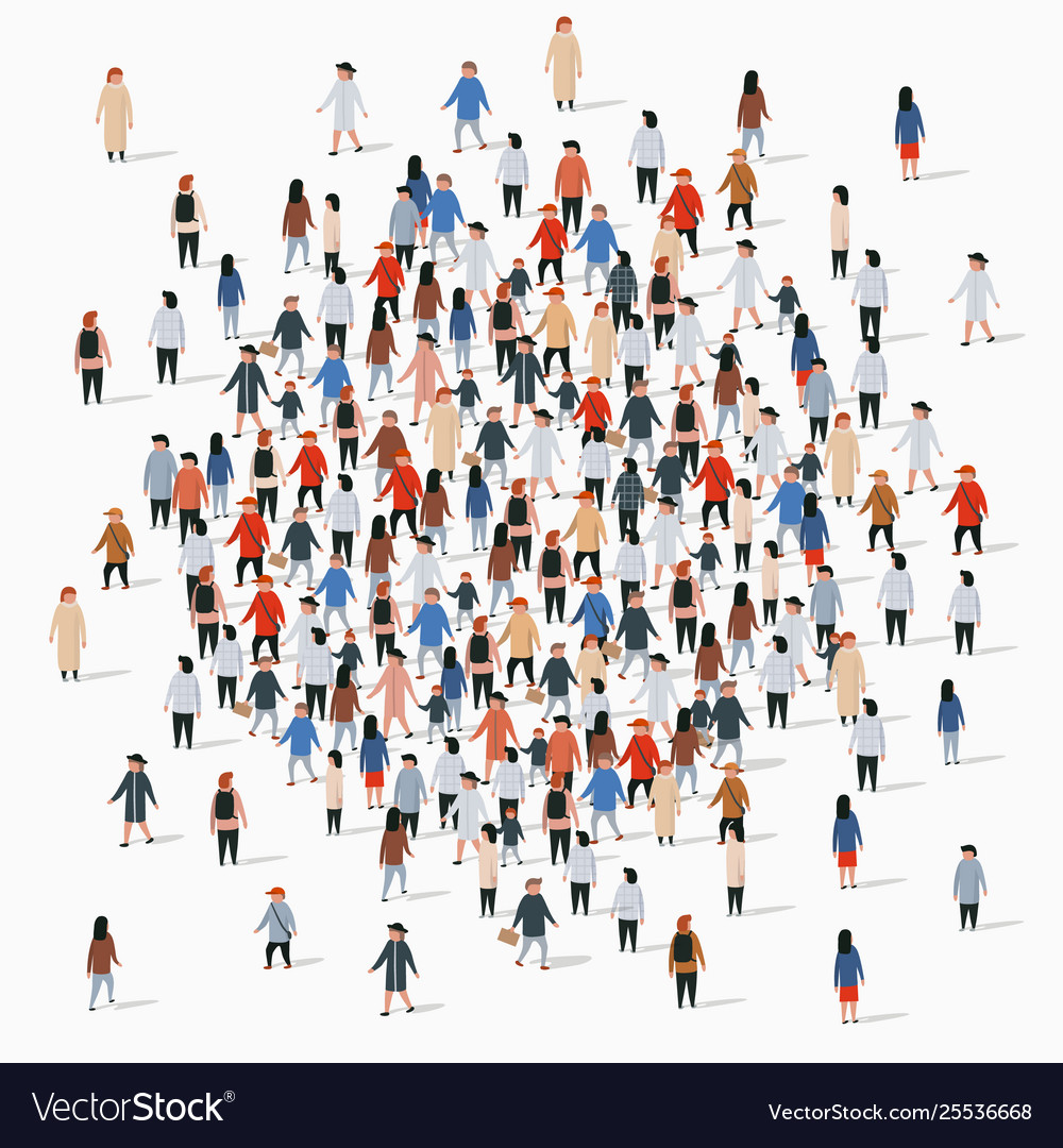 Template for advertising brochure with people vector image Template for advertising brochure with people