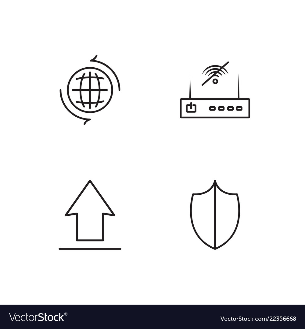 Web simple outlined icons set