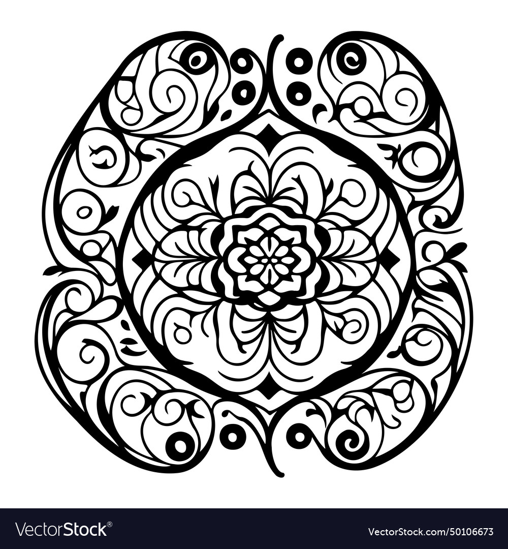 Batik pattern ornament design element vector image Batik pattern ornament design element