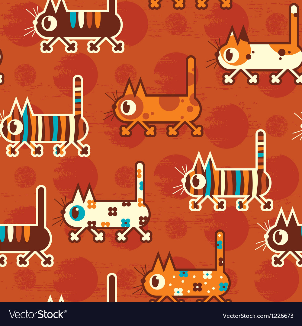 Cats seamless pattern