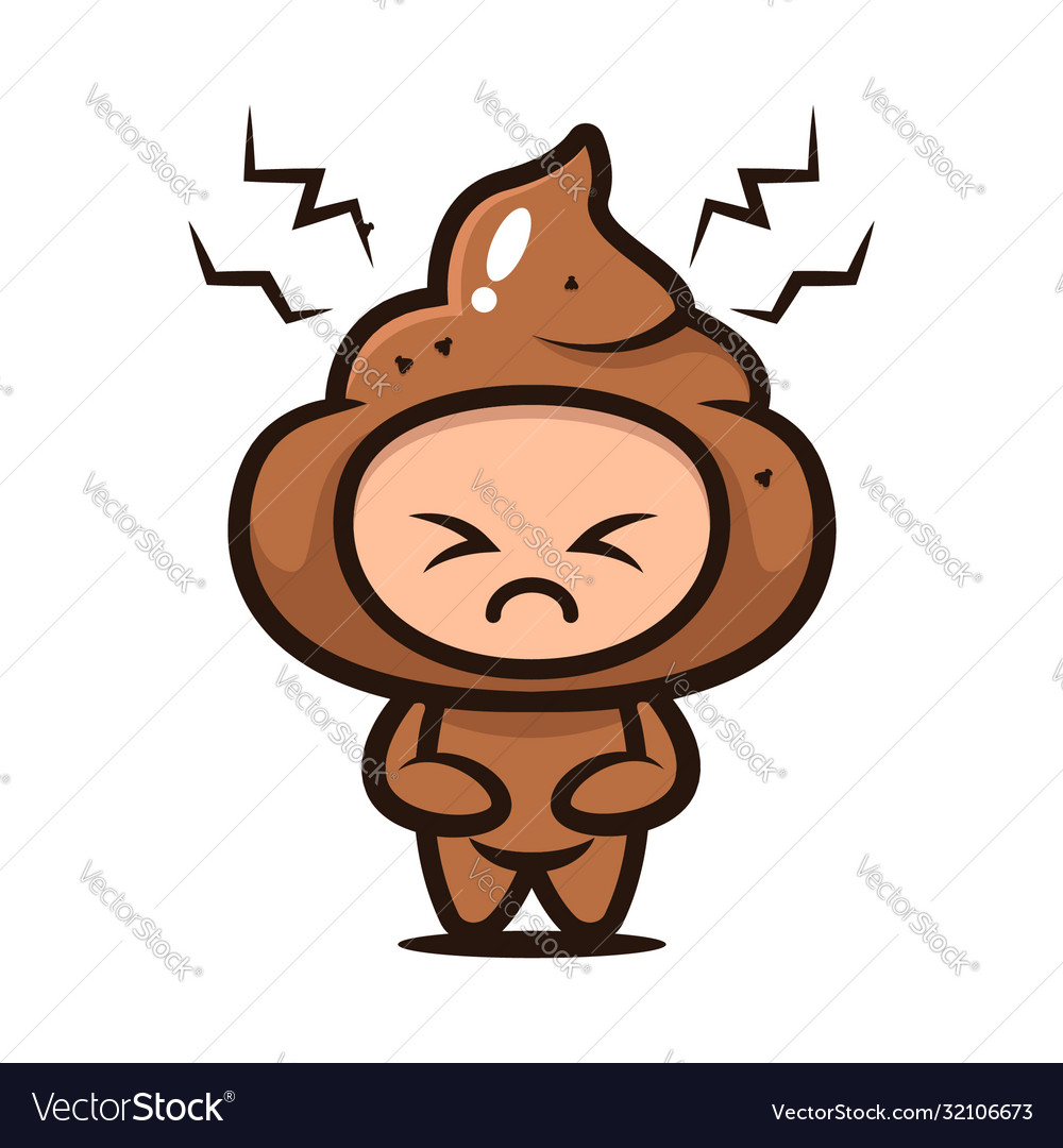 Cute poop mascot character design