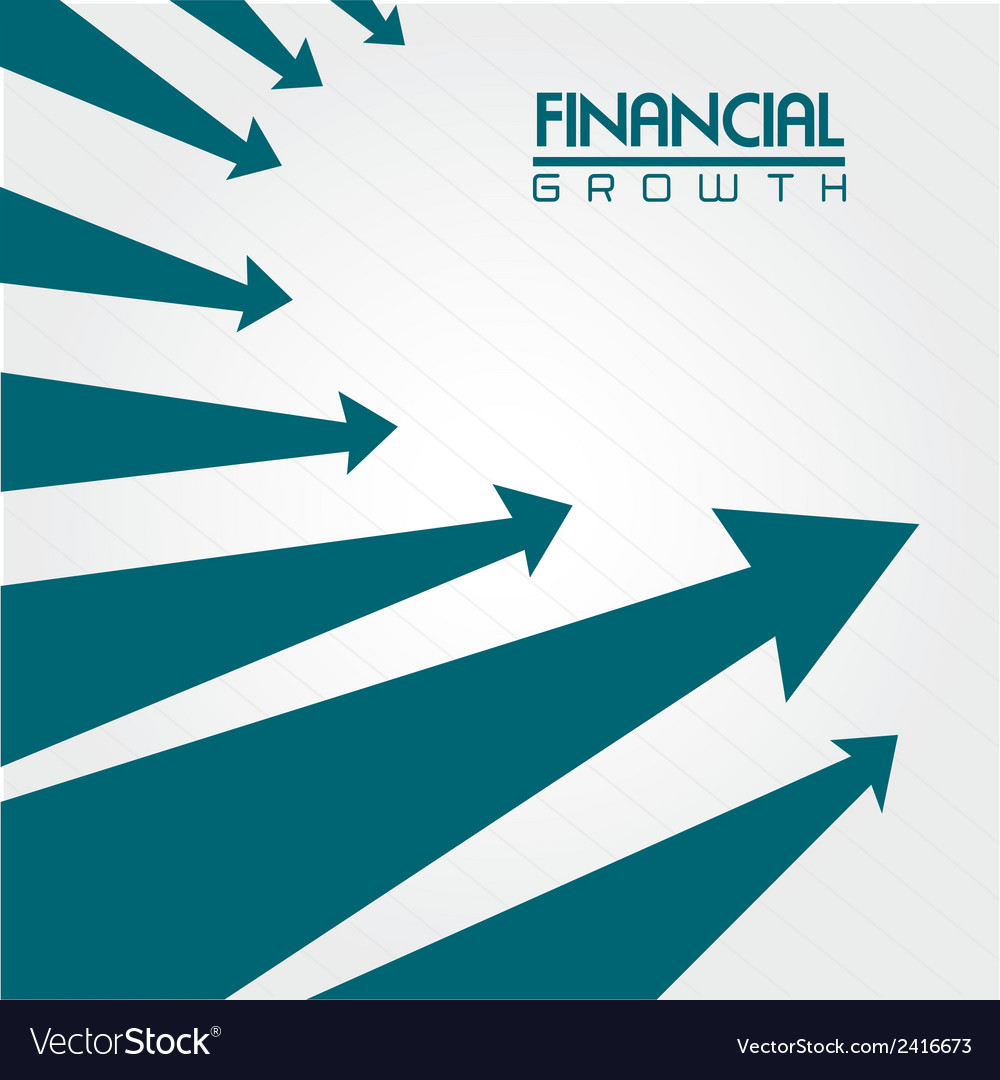 Financial growth over gray background