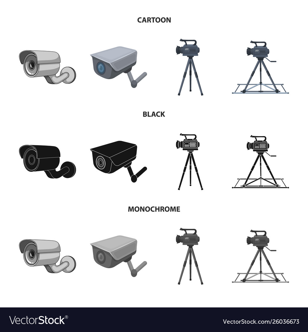 Isolated object camcorder and camera logo