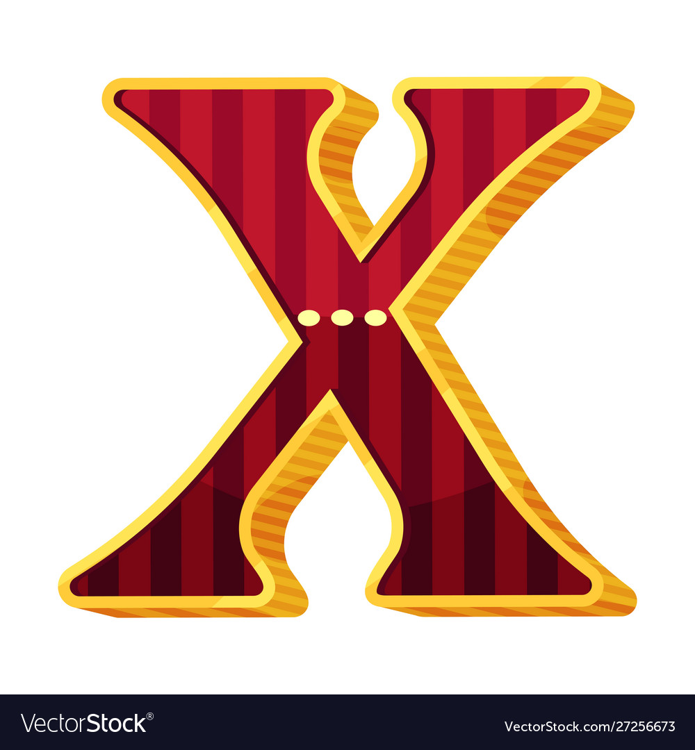 Letter x in circus style