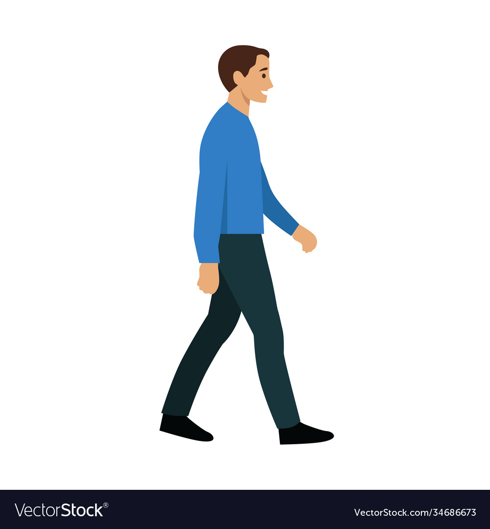 Man Walking - Side View Character