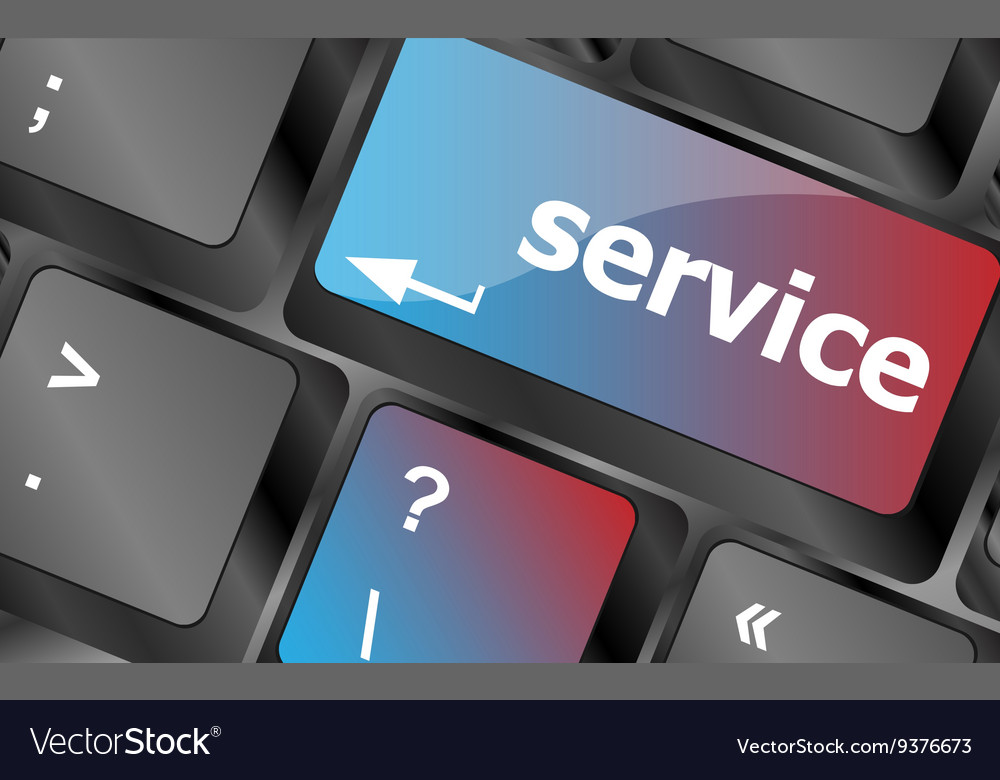 Services keyboard key button - business concept