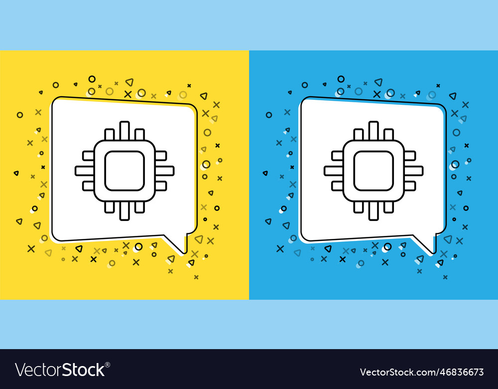 Zeilenrechner mit Mikroschaltungen cpu einstellen vector image Zeilenrechner mit Mikroschaltungen cpu einstellen