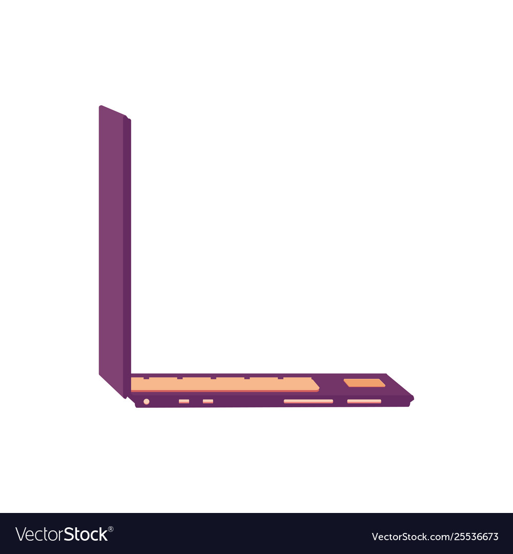 Side view violet notebook