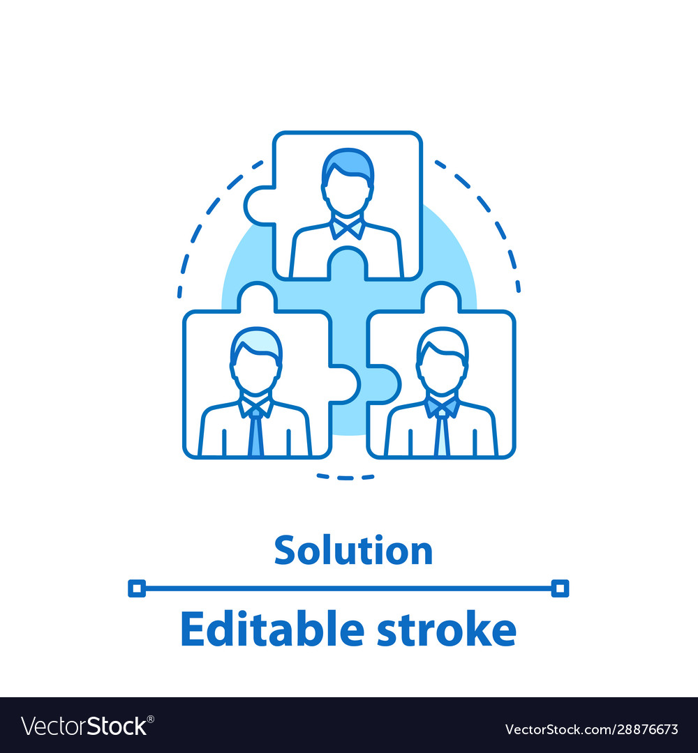 Solution concept icon Royalty Free Vector Image