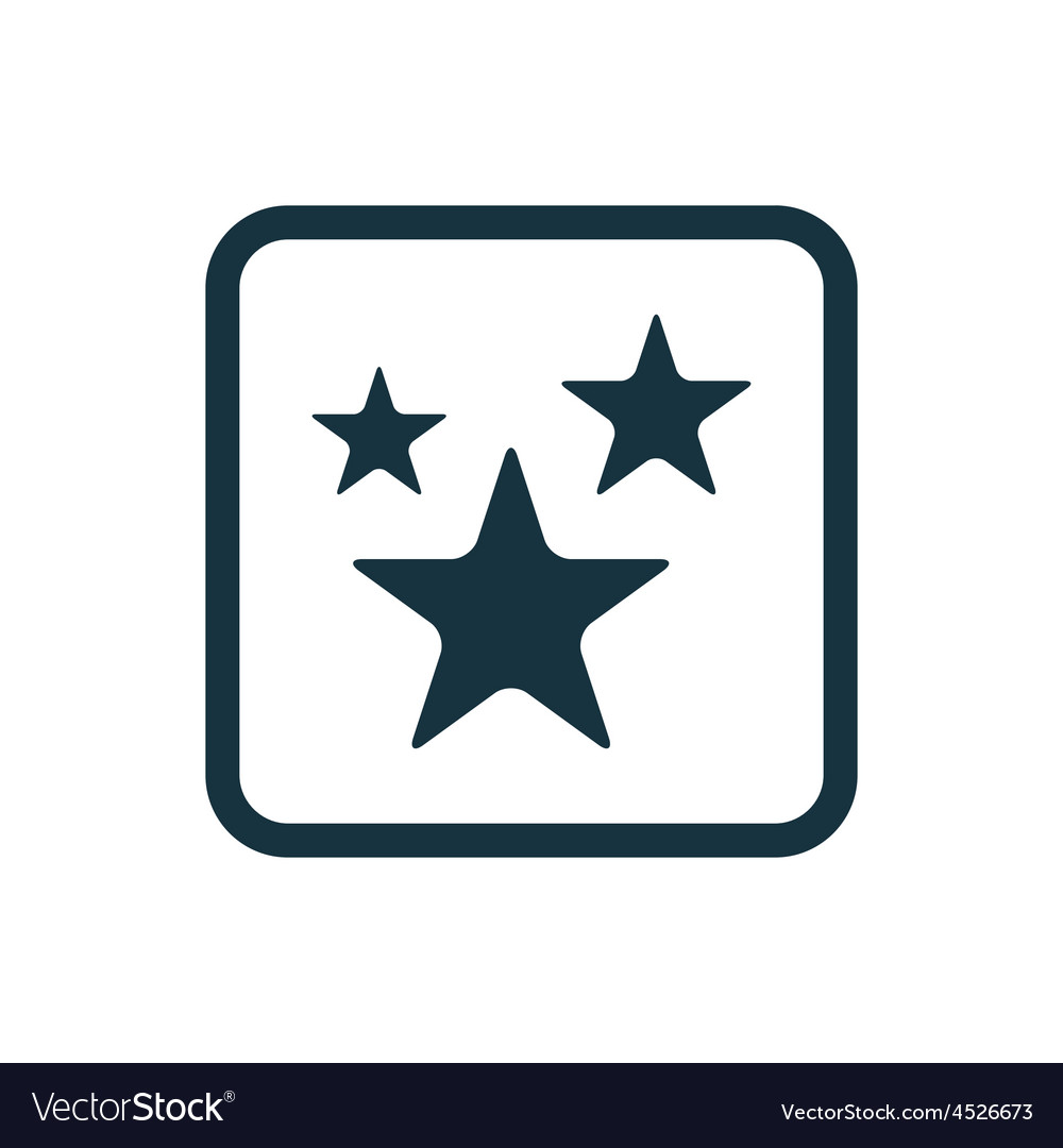 Stars icon rounded squares button