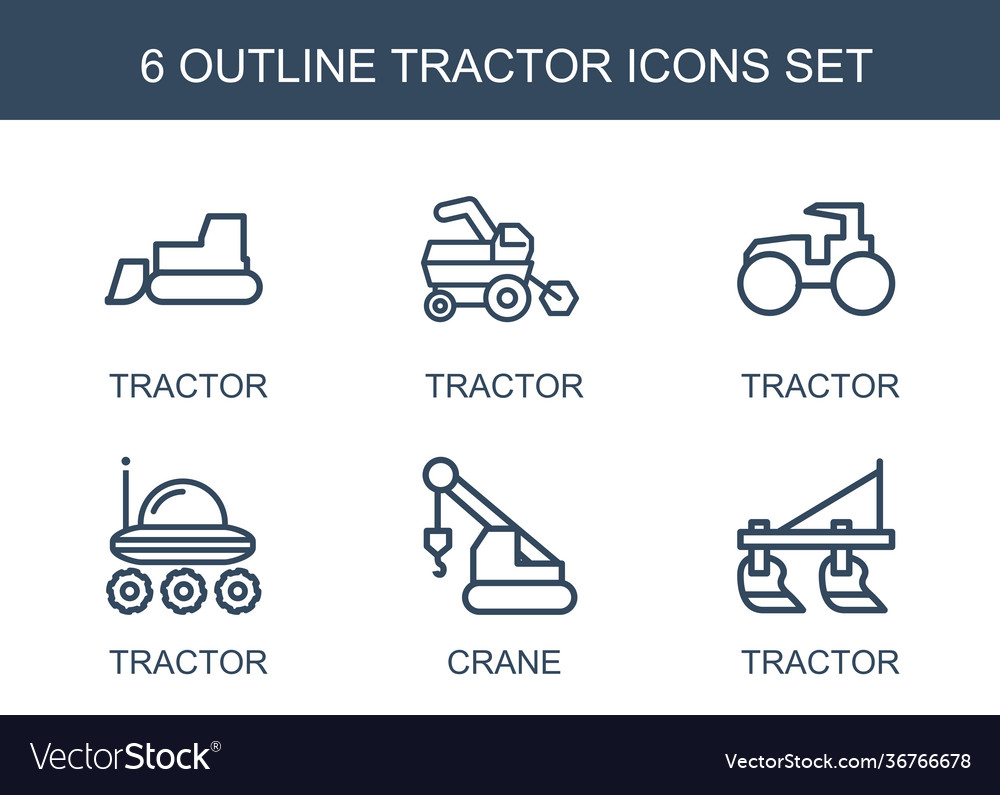 6 tractor icons