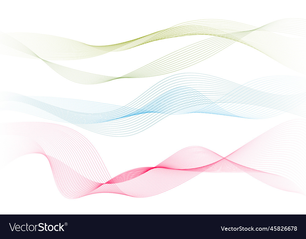 Abstract colorful wave element for design vector image Abstract colorful wave element for design