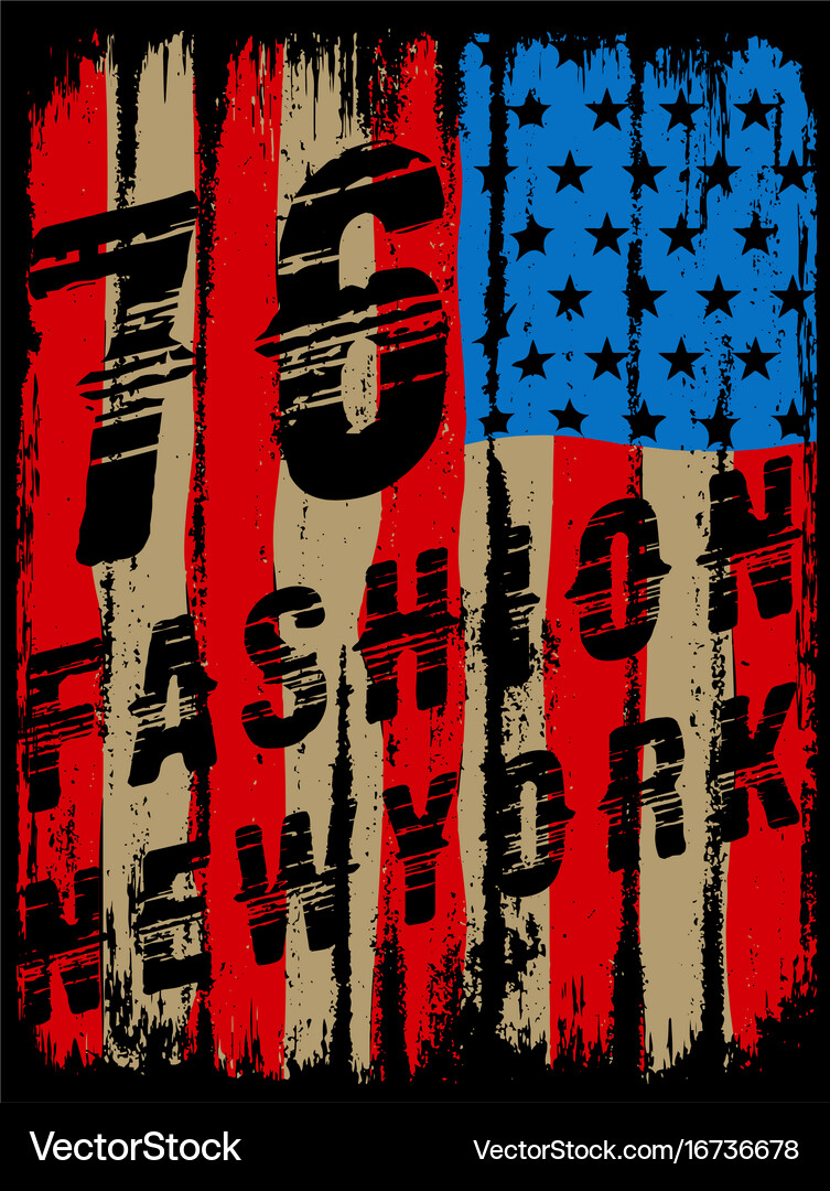 American broken flag vintage flag design Vector Image