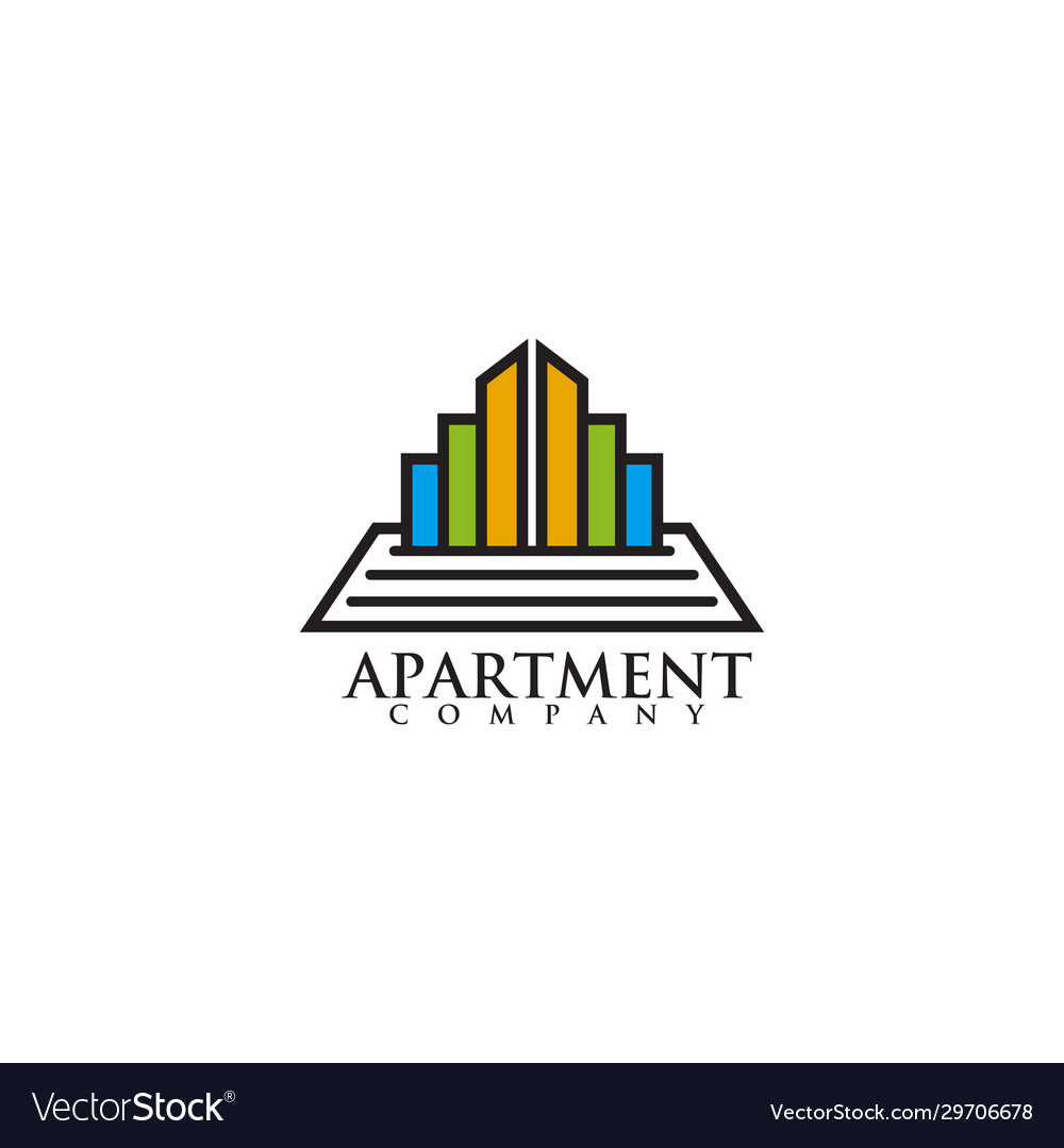 Apartment building logo design inspiration Vector Image