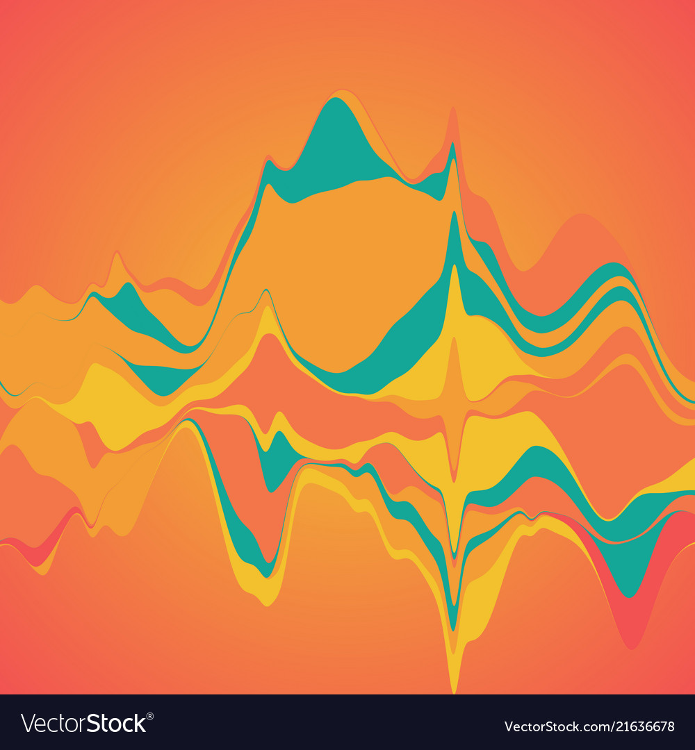 Big data visualization streamgraph futuristic vector image Big data visualization streamgraph futuristic