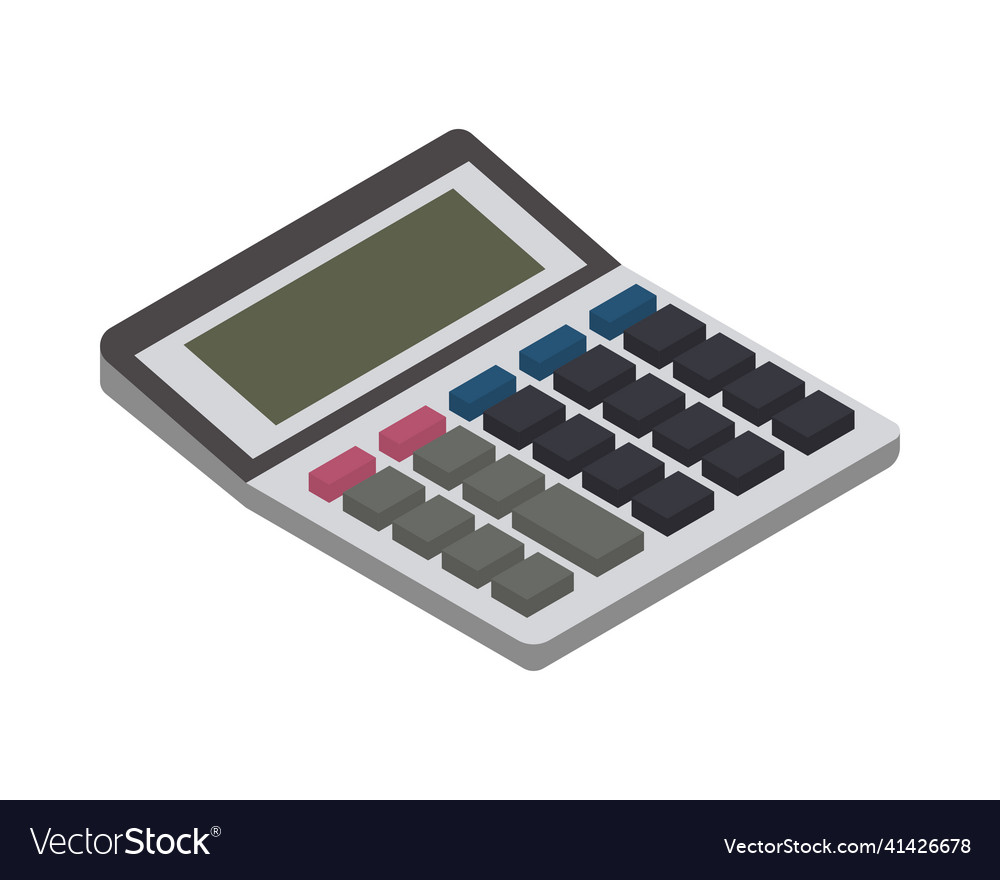 Calculator math device Royalty Free Vector Image