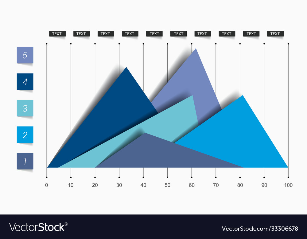 Flat chart graph simply color editable vector image Flat chart graph simply color editable