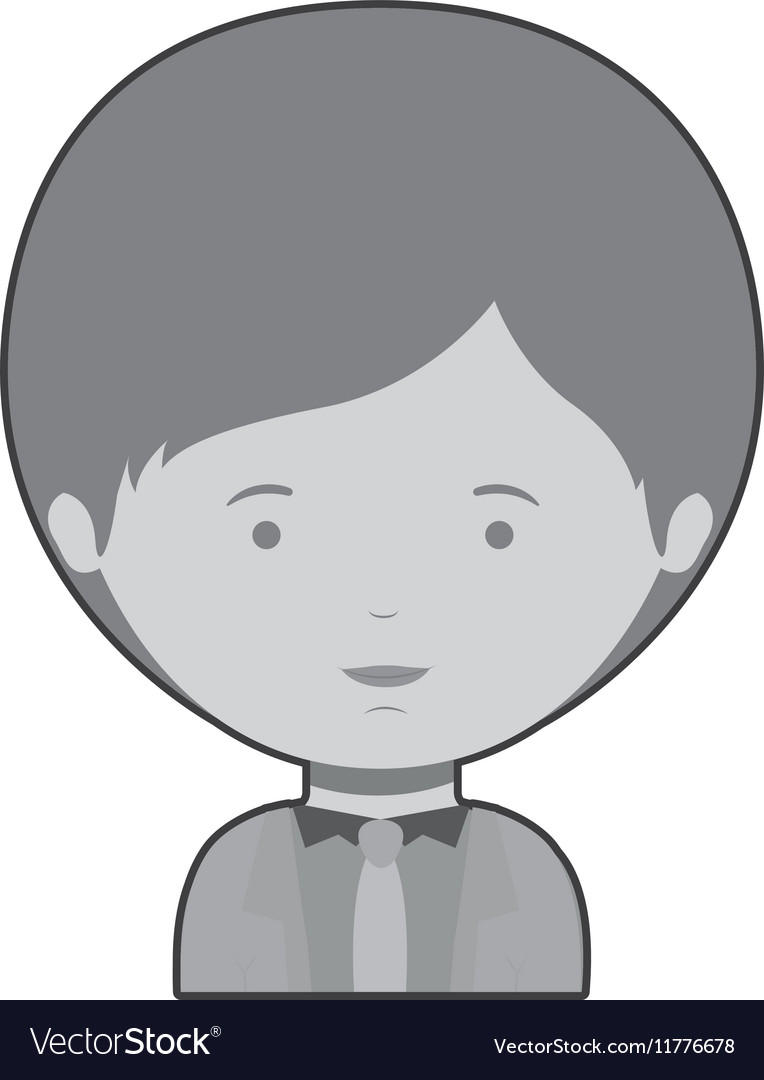 Monochrome half body man dressed formal style