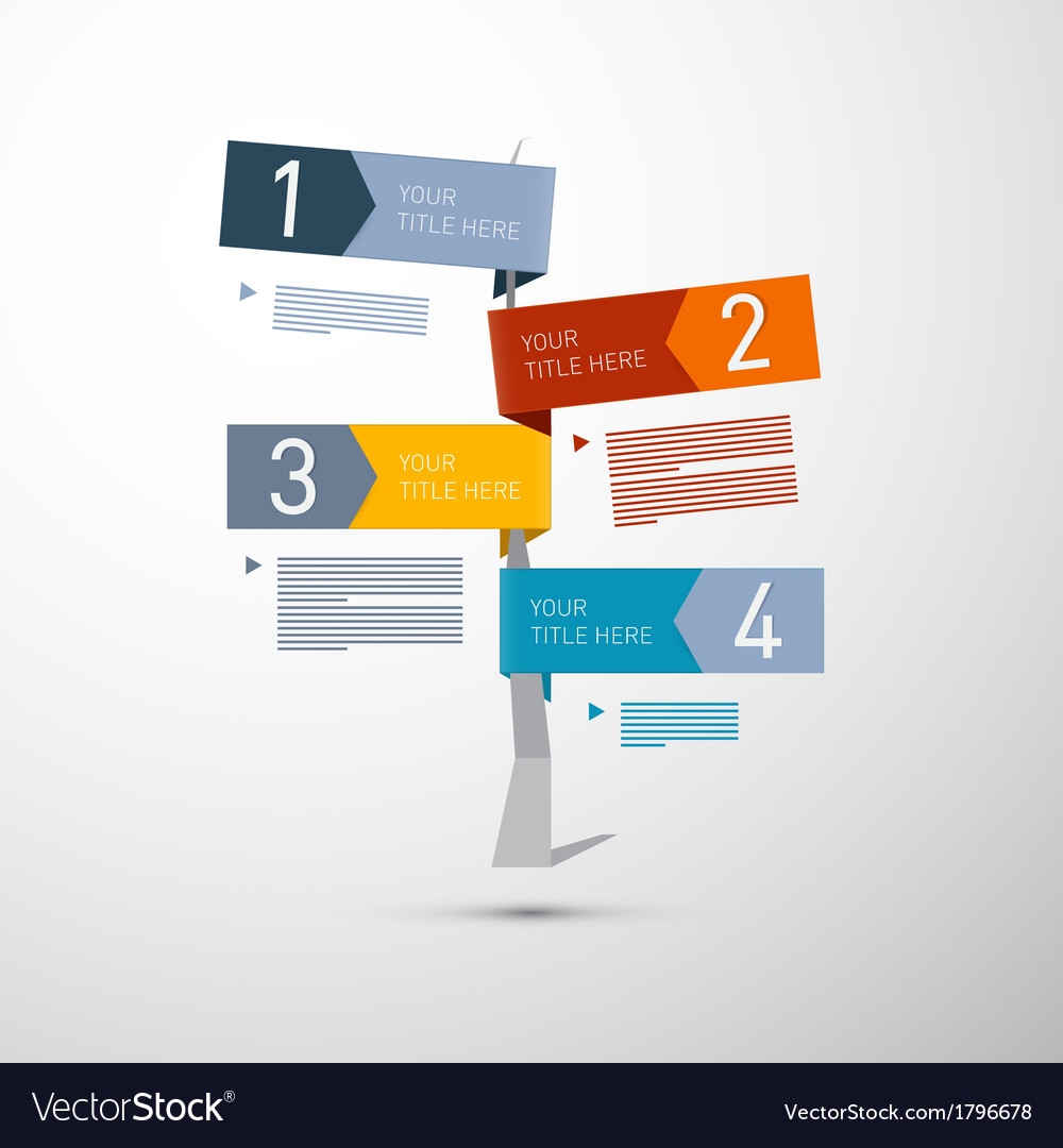 Progress steps for tutorial infographics