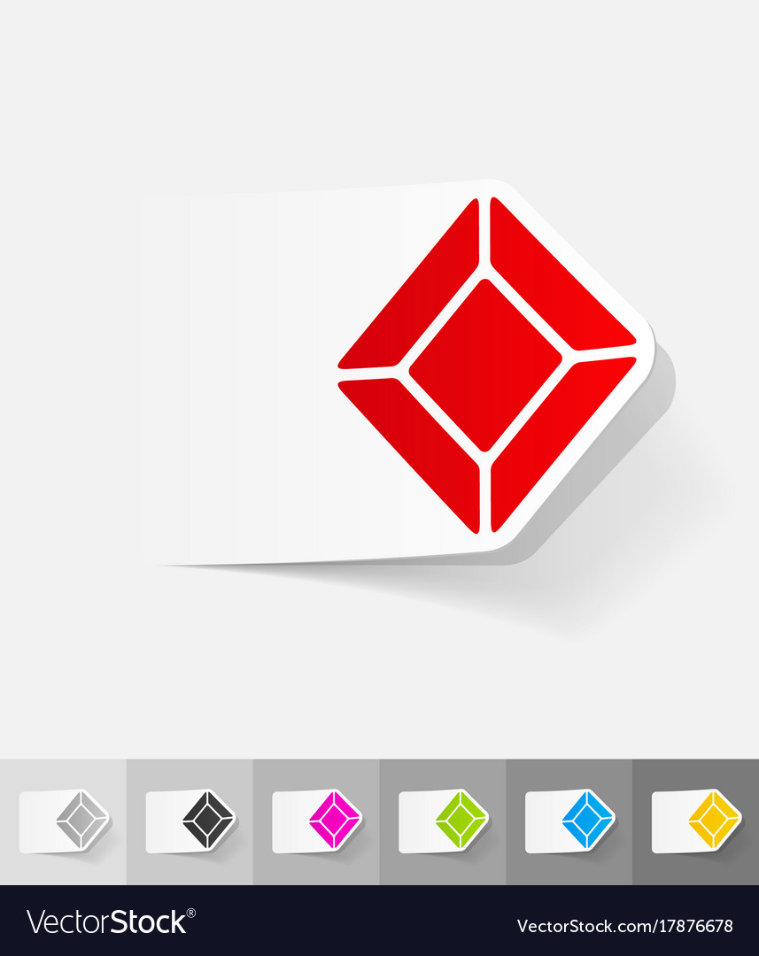 Realistic design element gem