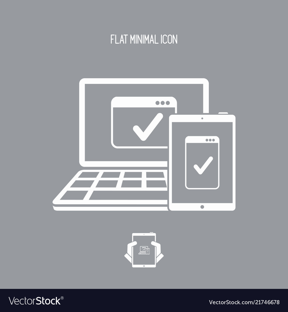 Responsive window design checking vector image Responsive window design checking